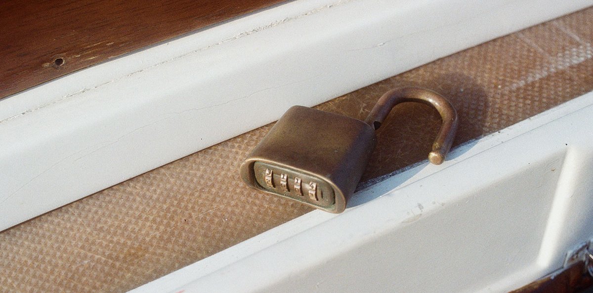 An open padlock