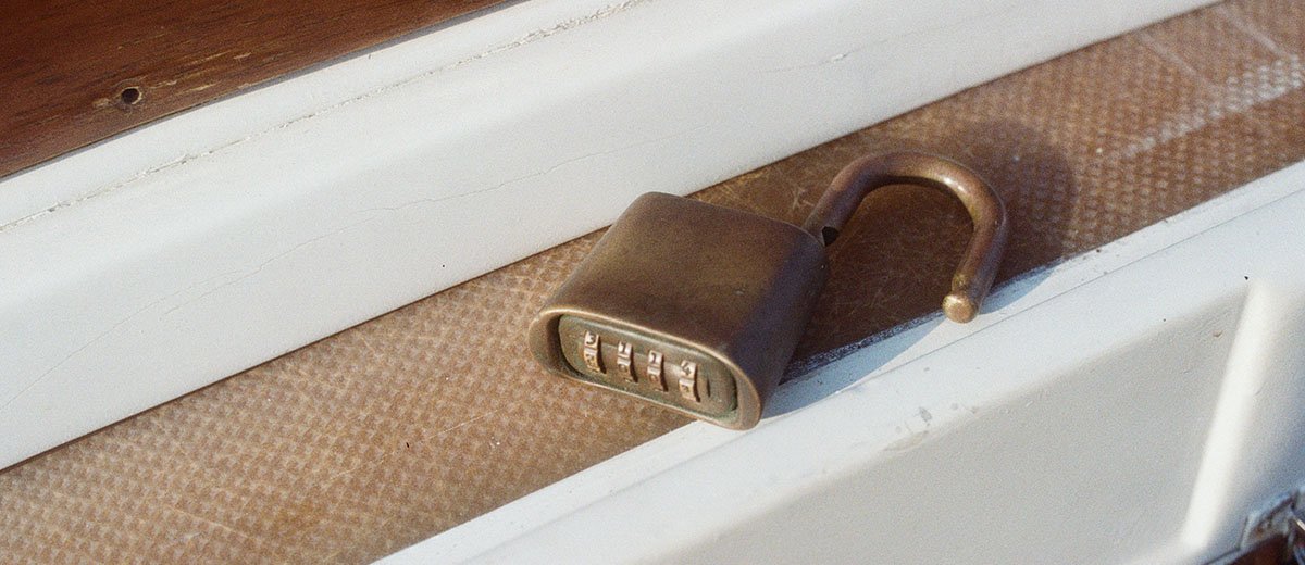 An open padlock