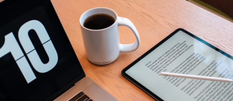 A computer and a digital book