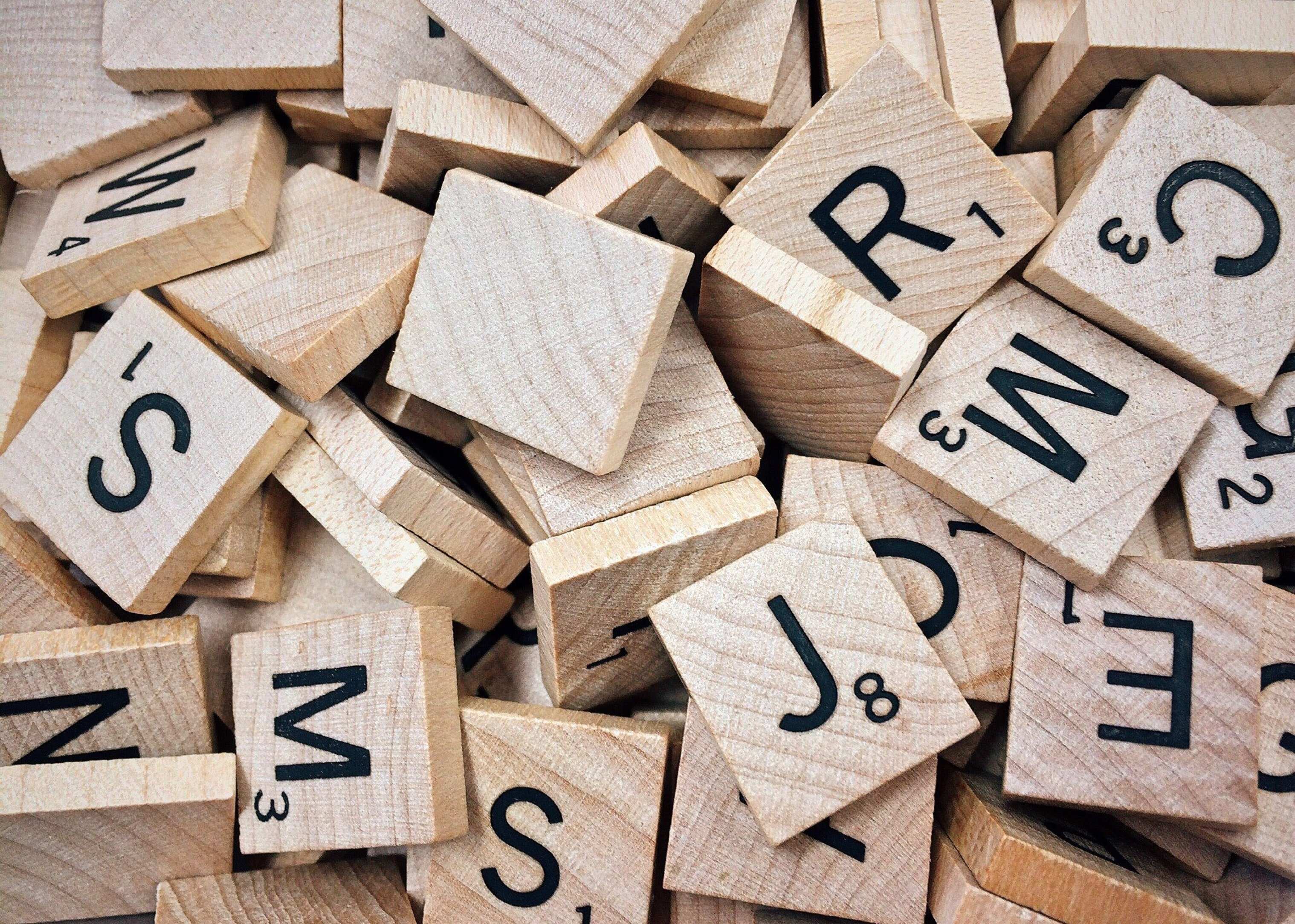 Scrabble game tiles