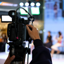 A female camera operator on a TV show