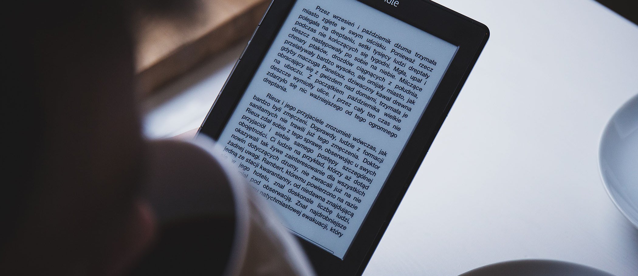 Una persona llegint un llibre electrònic