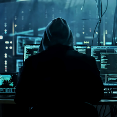 Un hacker en un ordinador