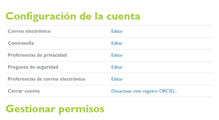 Screenshot ORCID ID