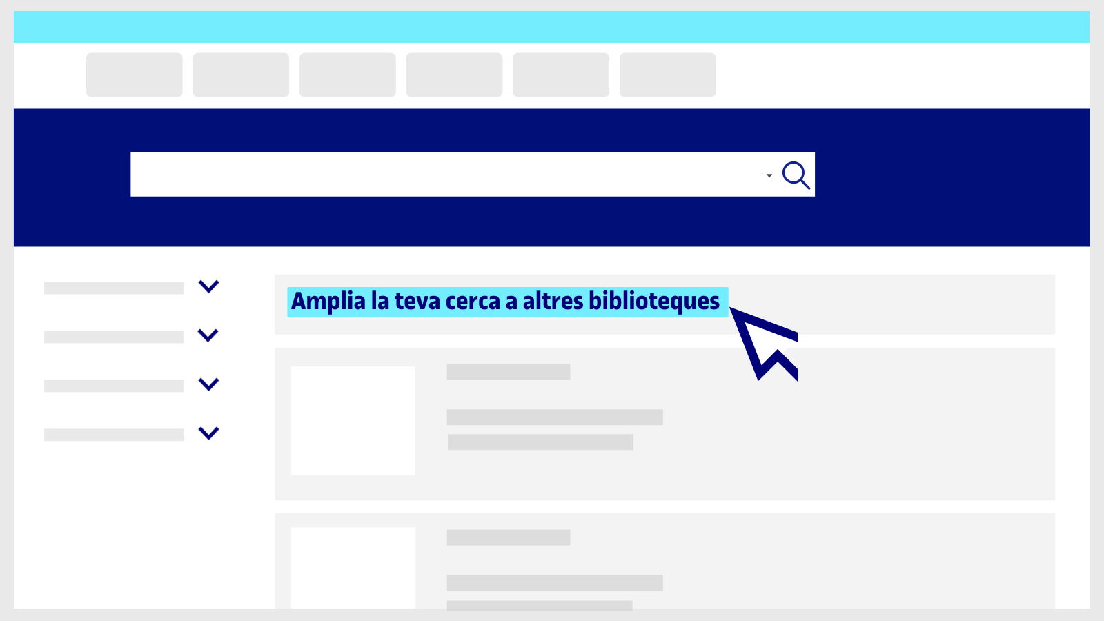 Amplia la teva cerca a altres biblioteques