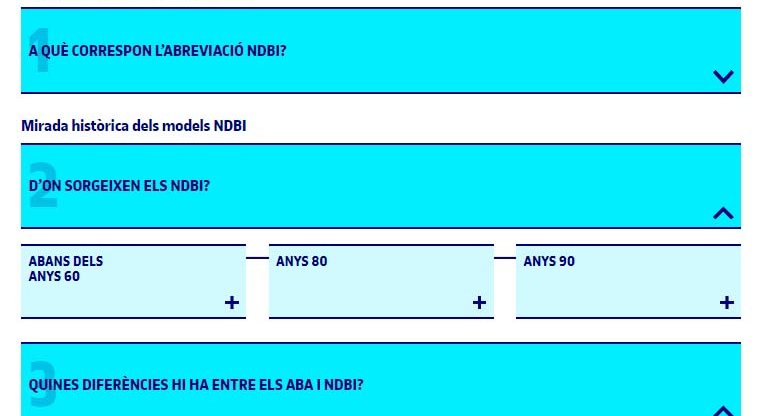 Captura de la infografia interactiva d'Estimulació del llenguatge a l'aula i a la família