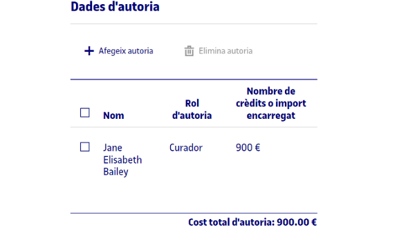 Formulari per enviar la petició