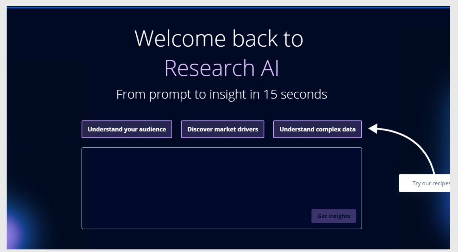 Quadre de cerca del Research AI